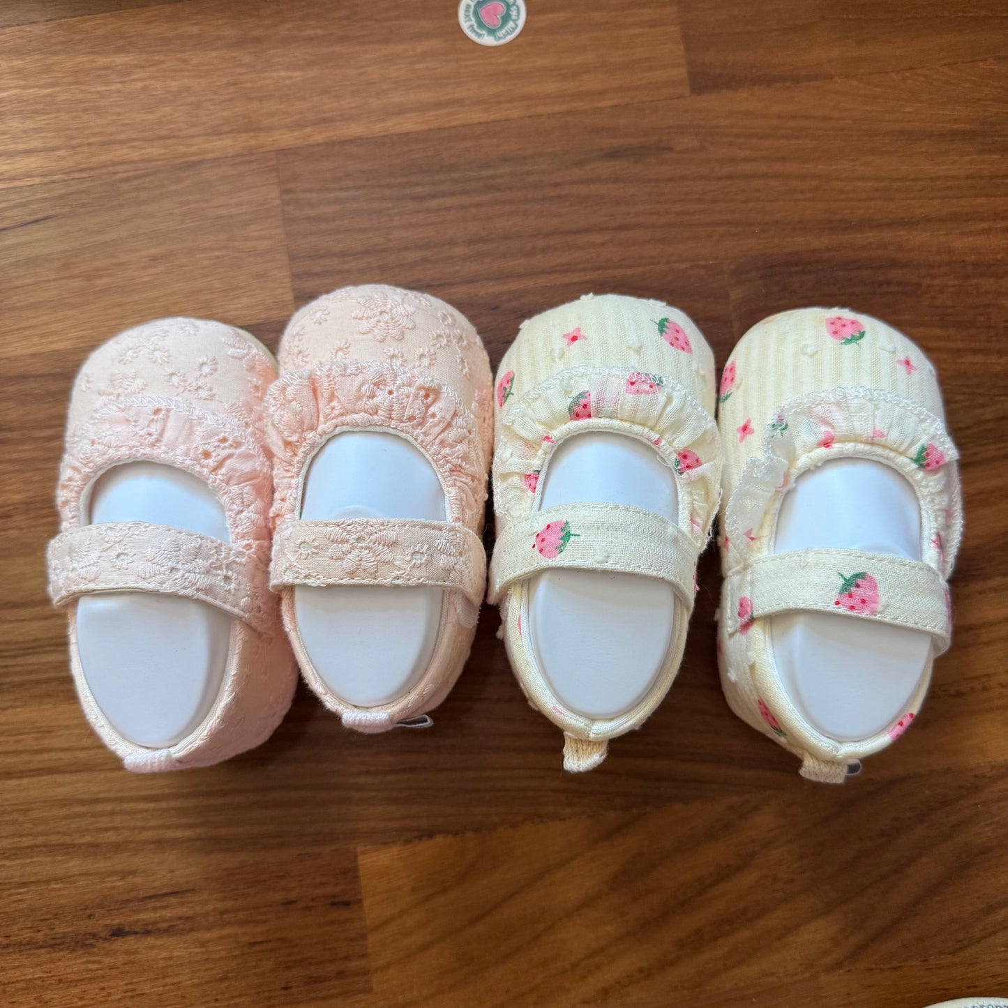 Baby Shoes - Strawberry / Pink Floral