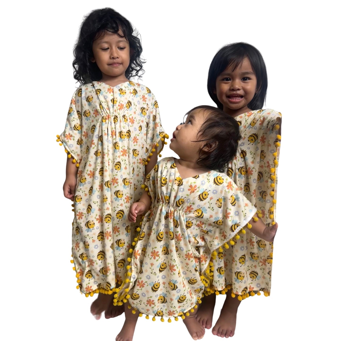 TRB Pompom Kaftan - Black Daisy