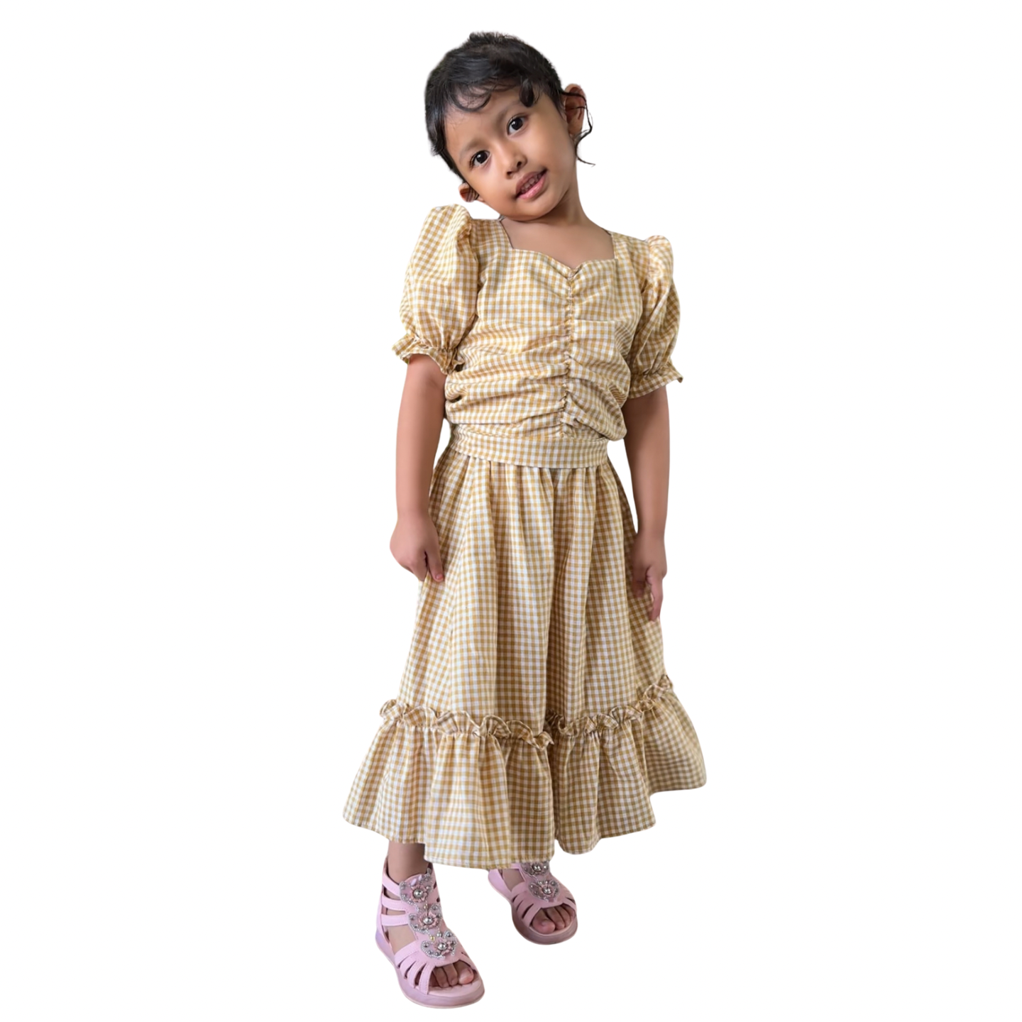 TRB Jasmine Set - Yellow Gingham