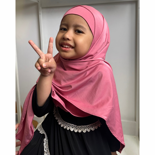 Instant Tudung + Inner - Pink