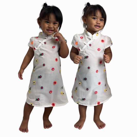 Qi Pao Cheongsam - White