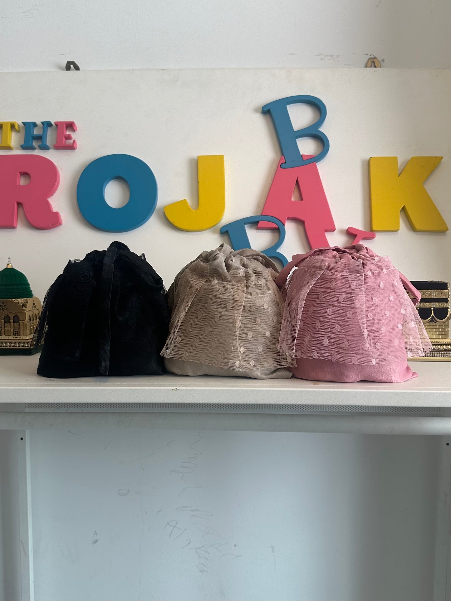 TRB Tulle Telekung Set - Black