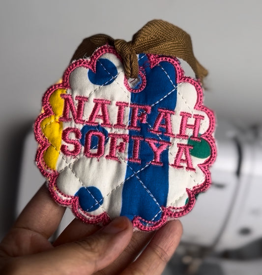 Handmade Name Bagtag