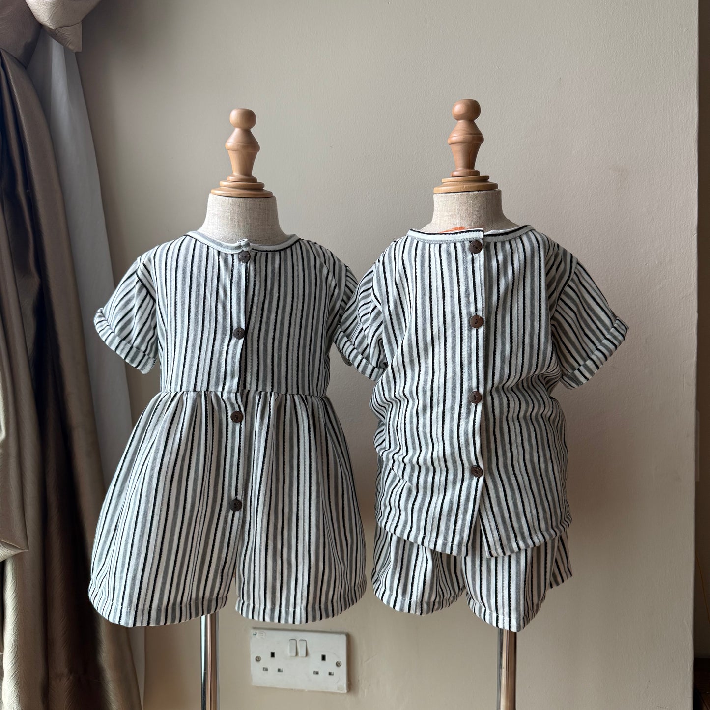 Noor Set / Dress - Stripes