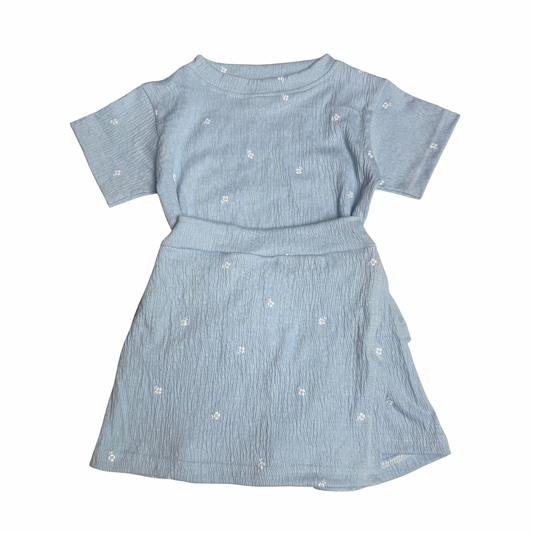 Naura Skorts Set - Blue Daisy
