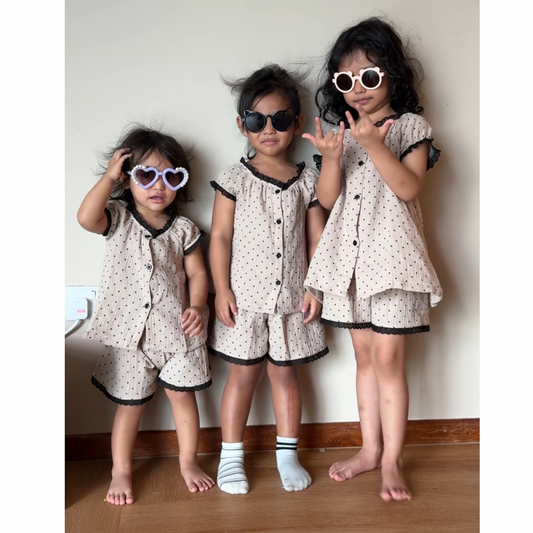 Zainab Set - Brown Polka