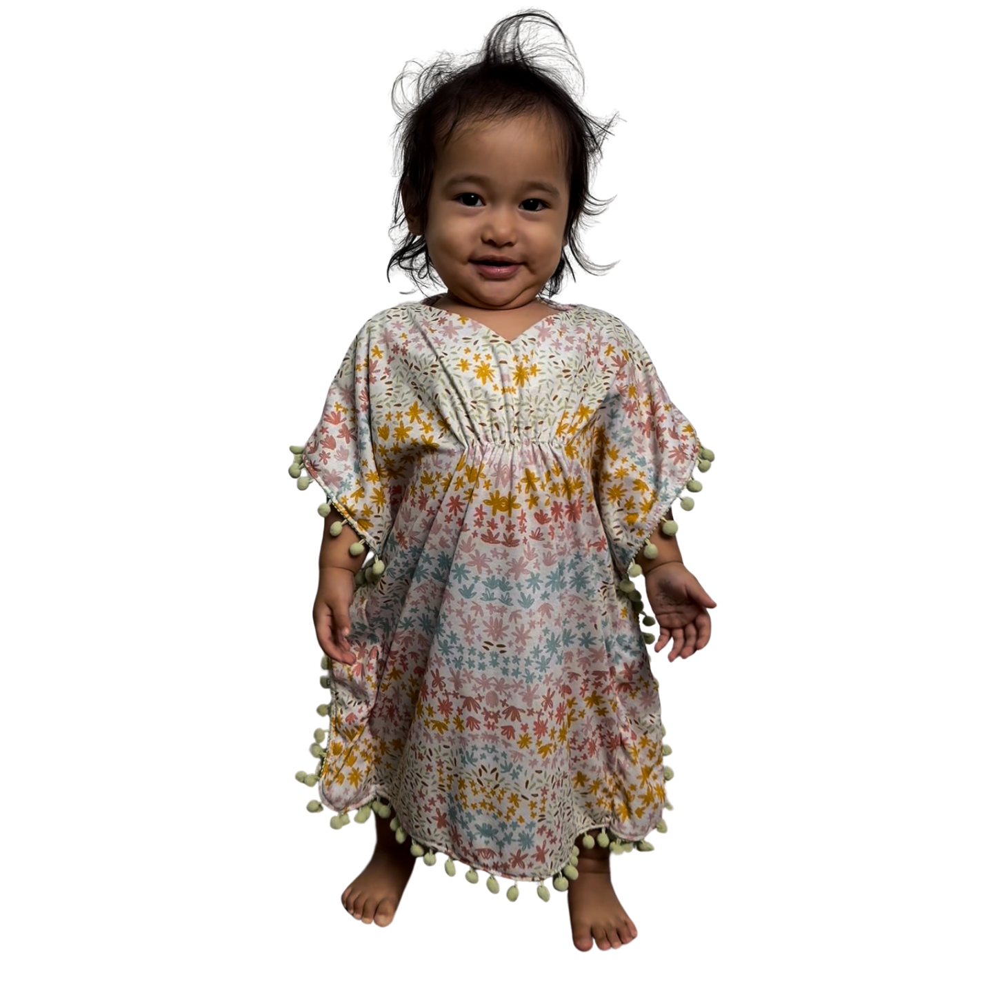 TRB Pompom Kaftan - Spring Bloom