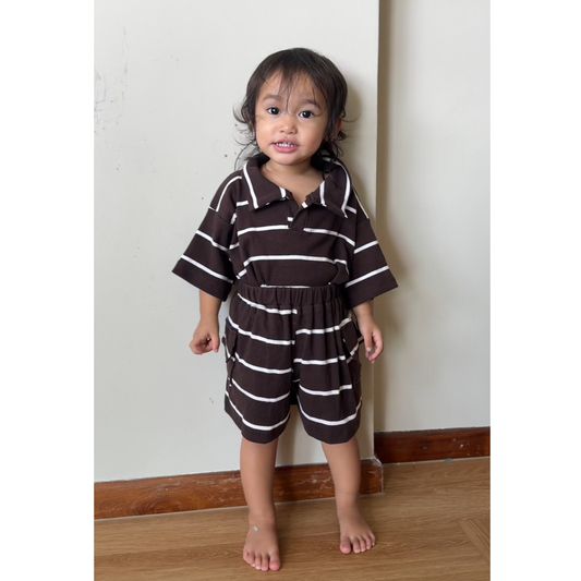 Unisex Stripes Set - Brown