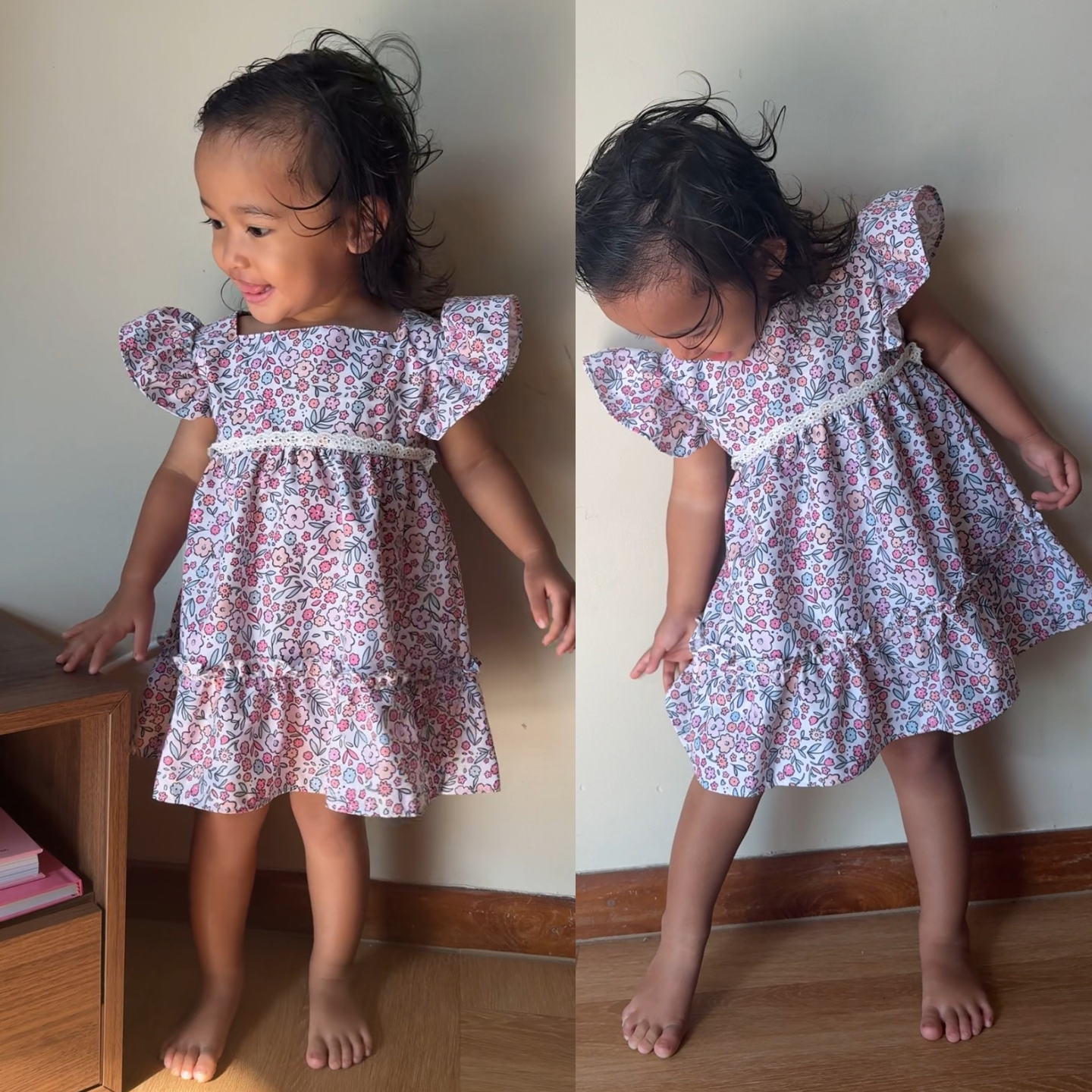 Hira Dress - White Dainty Floral