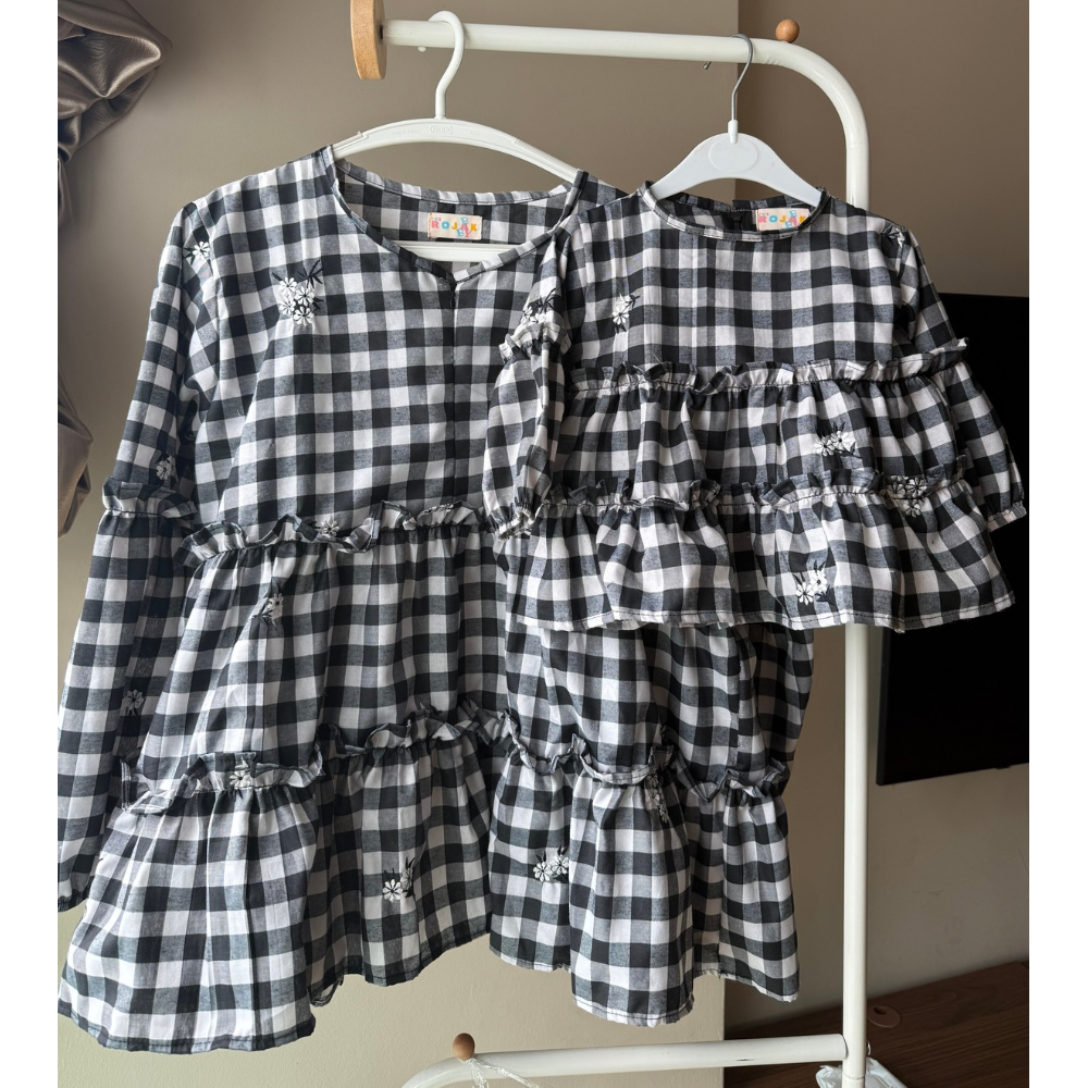 Ayu Top - Black Gingham