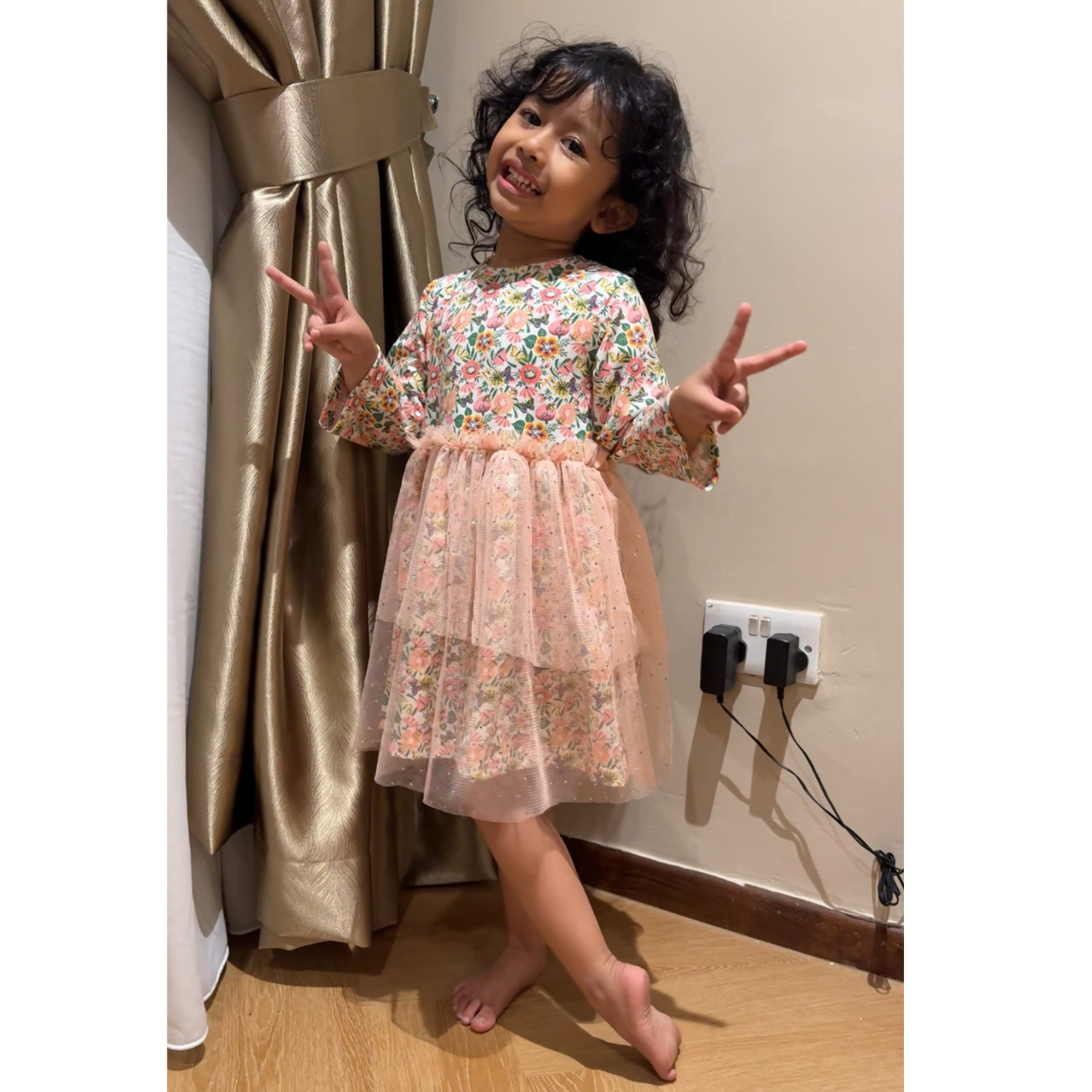 TRB Tulle Dress - Pink Floral