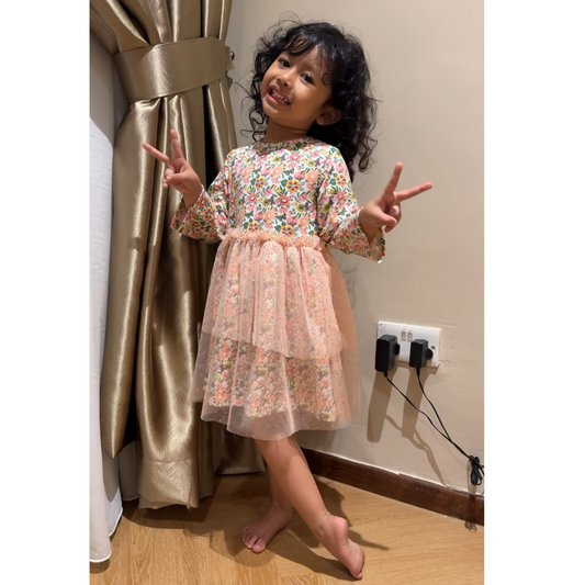 TRB Tulle Dress - Pink Floral