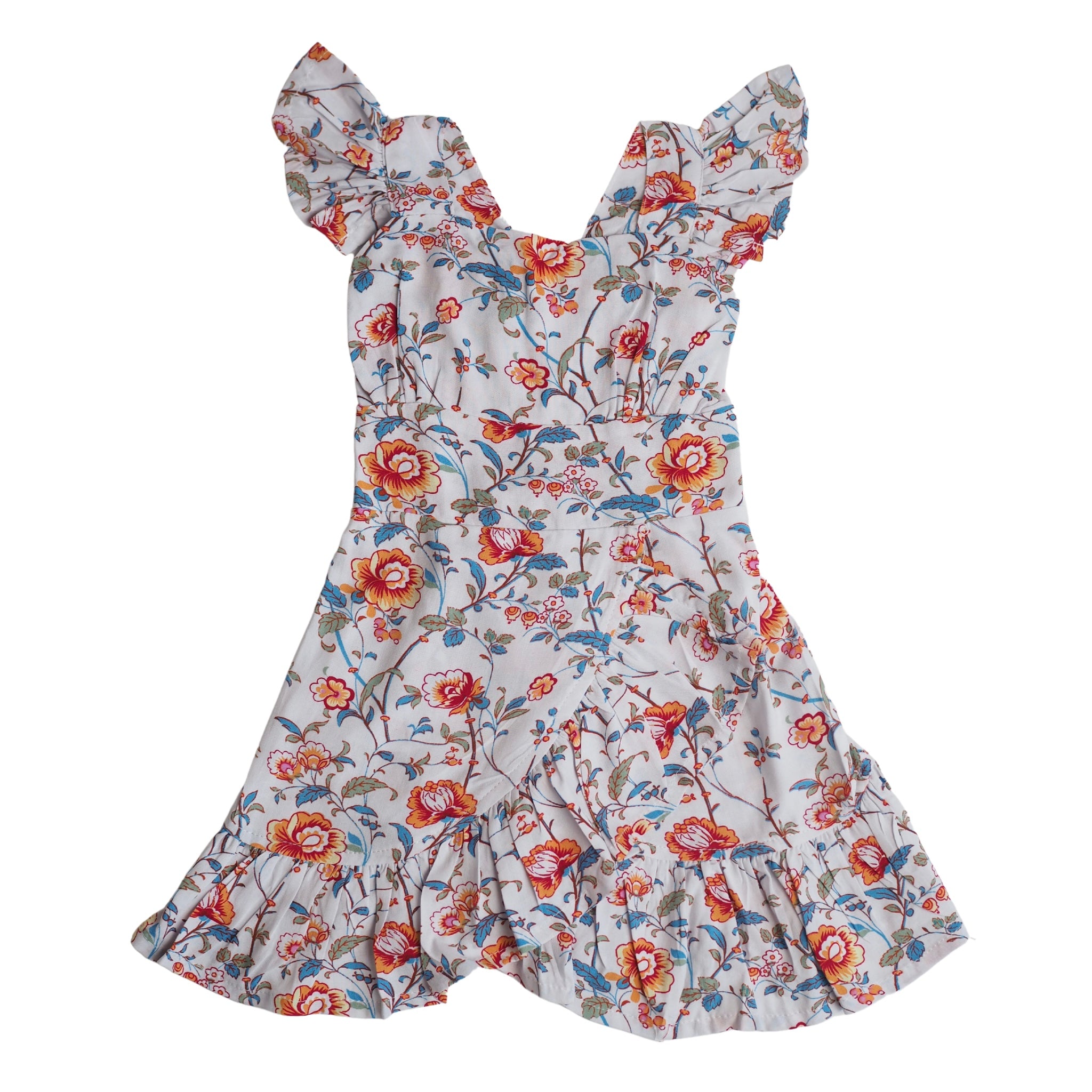 Bella Dress - White Floral – The Rojak Baby