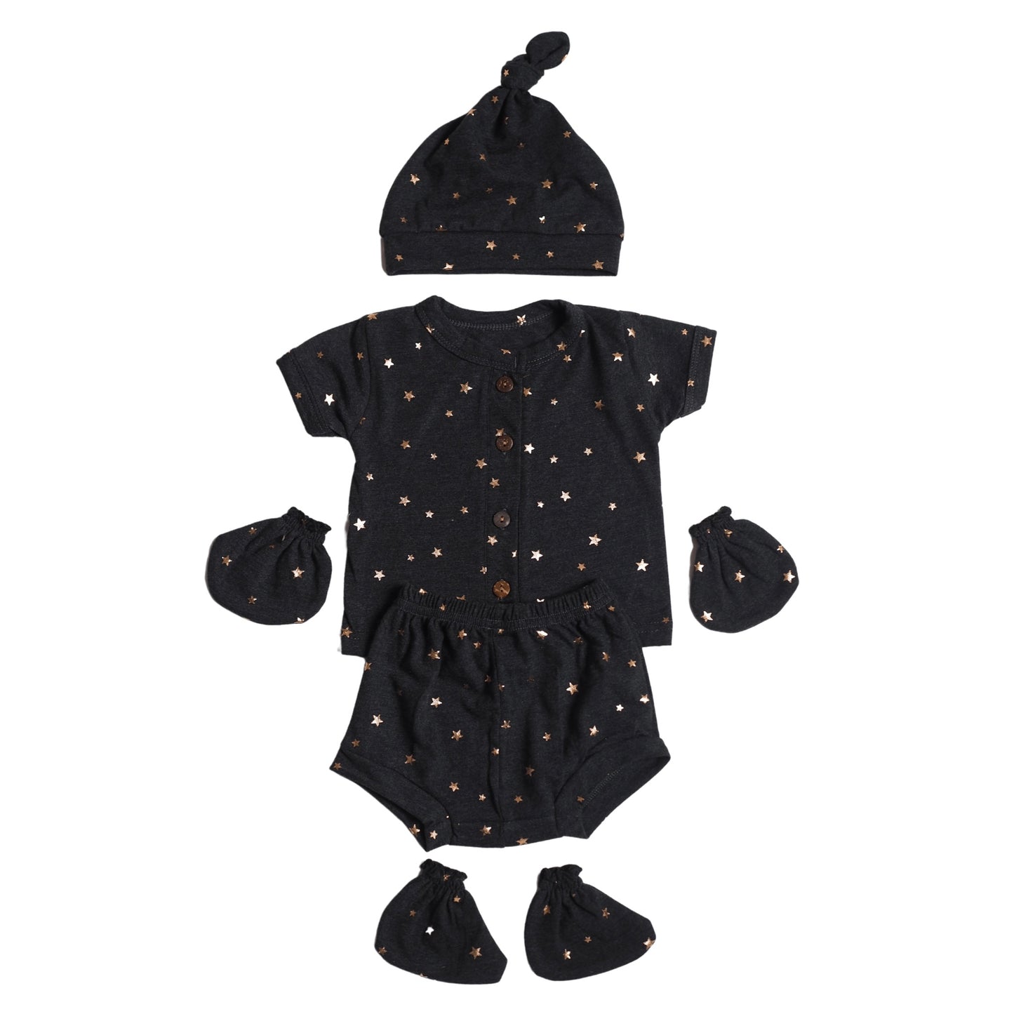 Newborn Set - Black Stars (337)